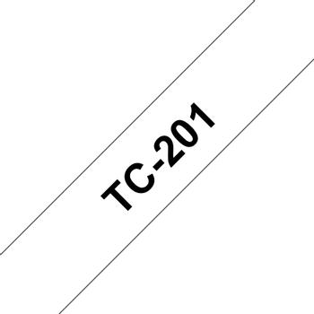 BROTHER Tape BROTHER TC201 12mm svart på vit (TC201)