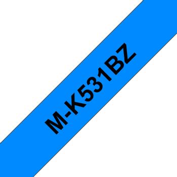 BROTHER MK531BZ 12mm 8m Svart p† bl† / Olaminerad (MK531BZ)