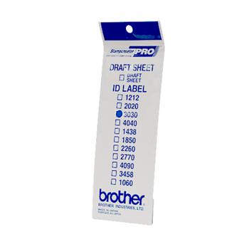BROTHER ID3030 - 30 x 30 mm 12 etikett (er) stämpel-ID-etiketter - för StampCreator PRO SC-2000, PRO SC-2000USB (ID3030)