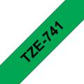 TZe tape 18mmx8m black/ green
