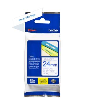 Brother P-TOUCH TAPE 24MM BLUE/ WHITE (TZ-253)