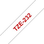 BROTHER labelling tape TZE-232 white/red 12 mm