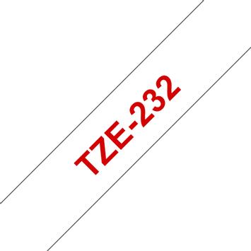 Brother TZe tape 12mmx8m red/white (TZE232)
