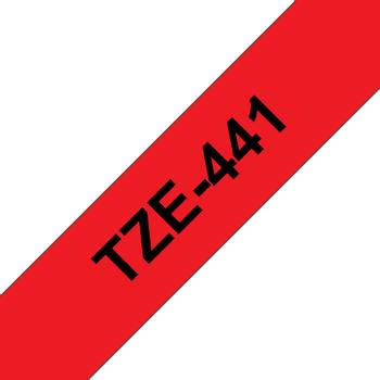 BROTHER 18MM Black On Red Tape (TZE441)