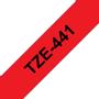 BROTHER TZ-tape / 18mm / Black Text / Red Tape