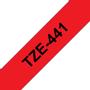 BROTHER Black On Red PTouch Ribbon 18mm x 8m - TZE441