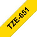 Tape TZE-651 24mm Black on Yellow