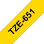 BROTHER TZe tape 24mmx8m black/ yellow (TZE-651)