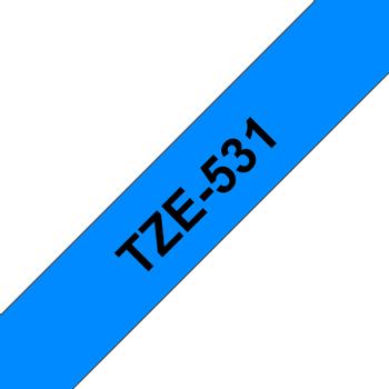 BROTHER 12MM Black On Blue Tape (TZE531)