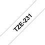 BROTHER Brother TZe231 Sort tekst / Hvid tape 12 mm x 8 m tape - Original