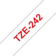 Brother Tape TZE-242 18mm Red on White