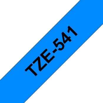 BROTHER TZe-541 - Standard adhesive - black on blue - Roll (1.8 cm x 8 m) 1 cassette(s) laminated tape - for Brother PT-D600, P-Touch PT-1880, D450, D800, E550, E800, P900, P950, P-Touch EDGE PT-P750 (TZE-541)