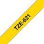 BROTHER labelling tape TZE-621 yellow/black 9 mm