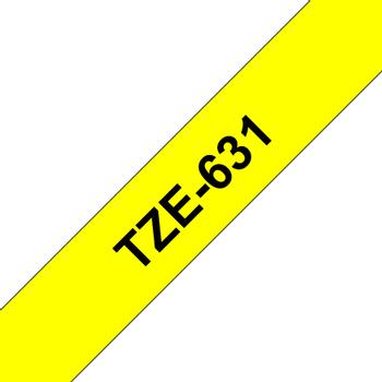 BROTHER TZe tape 12mmx8m black/ yellow (TZE-631)