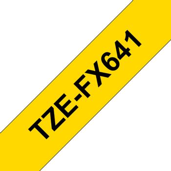 BROTHER Tape/18mm black on yellow f P-Touch (TZEFX641)