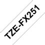 BROTHER 24MM Black On White Flexible ID (TZEFX251)