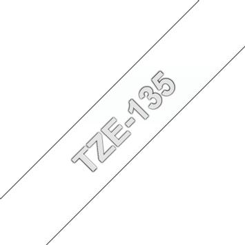 Brother 12MM White On Clear Tape (TZE-135)