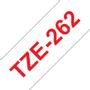 BROTHER TZE262 tape cassette 36mmx8m red white laminate for P- touch 550 3600 9200PC 9200DX 9400 9500PC 9600 (TZ-262)