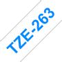 BROTHER TZe-263 - Blue on white - Roll (3.6 cm x 8 m) 1 cassette(s) laminated tape - for Brother PT-H110, P-Touch PT-3600, 550, 9500, 9600, 9700, 9800, D800, H110, P900, P950