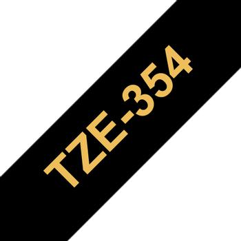 BROTHER TZe tape 24mmx8m gold/ black (TZE-354)