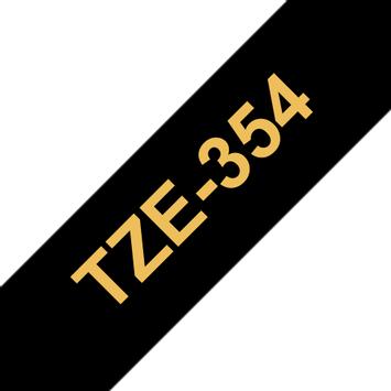 Brother TZe tape 24mmx8m gold/ black (TZE-354)