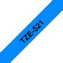 BROTHER TZE-521 LAMINATED TAPE 9MM 8M BLACK ON BLUE SUPL (TZE521)