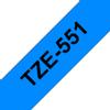 BROTHER TZ 24mm sort på blå (TZE551)