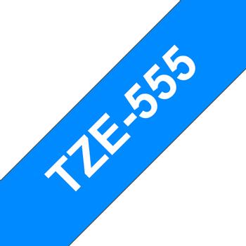 BROTHER 24MM White On Blue Tape (TZE555)