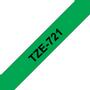 BROTHER P-Touch TZE-721 black on green 9mm