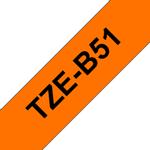 Brother 24MM Black On Fluro Orange Tape (TZEB51)