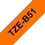 BROTHER Tape/ orange w black overprint TZEB51 24m