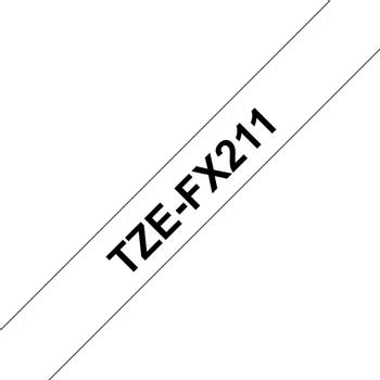 BROTHER 6MM Black On White Flexible ID (TZEFX211)