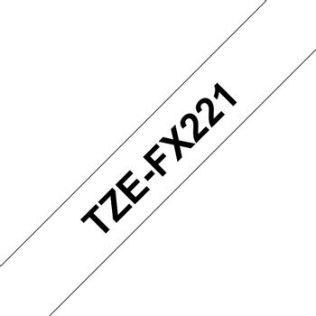BROTHER P-Touch TZE-FX221 black on white 9mm (TZEFX221)