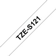 BROTHER Labeltape TZe121 Zwart op Transparant 9 mm x 8 m