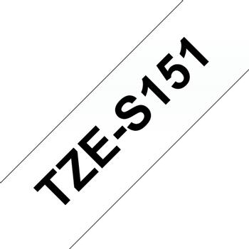 BROTHER TZ-tape / 24mm / Black Text / Clear Tape (TZES151)