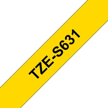BROTHER P-Touch TZE-S631 black on yellow 12mm extra gluey (TZES631)