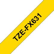 BROTHER Tape TZE-FX631 12mm Sort/Gul Flexible