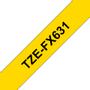 BROTHER 12MM Black On Yellow Flexible ID (TZEFX631)