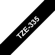 BROTHER 12MM White On Black Tape