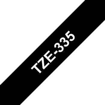 BROTHER 12MM White On Black Tape (TZE335)
