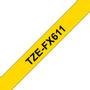 BROTHER TZe-FX611 - Black on yellow - Roll (0.6 cm x 8 m) 1 cassette(s) flexible tape - for Brother PT-D210, D600, H110, H200, P-Touch PT-1005, E550, P900, P-Touch Cube Plus PT-P710 (TZEFX611)