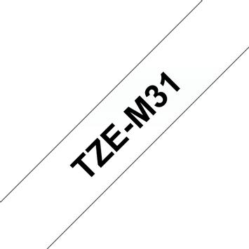 Brother TZeM31 - Svart trykk på premium mattklart - Rull (1,2 cm x 8 m) laminert teip - for PTD200, PTD210, PTD215E, PTD400, PTD400AD, PTD600, PTD600VP, PTH100, PTH110, PTP300BT, PTP700, PTP710BT (TZeM31)