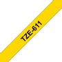 BROTHER BRO 6MM GLOSS BLACK ON YELLOW TAPE (TZ-611)