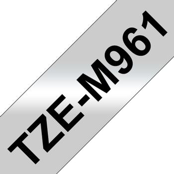 BROTHER 36MM Black On Matsilver Metallic (TZEM961)
