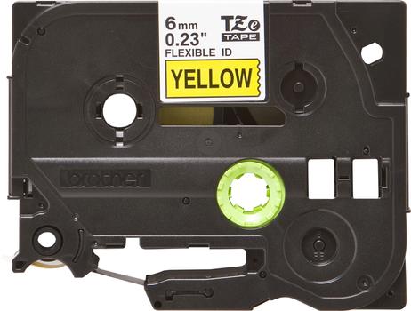 BROTHER TZE-FX611 labelprinter-tape Zwart op geel (TZEFX611)