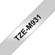 BROTHER Tape TZE-M931 12mm Black on Matte Silver