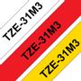BROTHER TZE31M3 5x tape cassette 12mmx8m 3er Pack TZ231 white black TZ431 red black TZ631 yellow black laminate