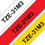 BROTHER TZE31M3 5x tape cassette 12mmx8m 3er Pack TZ231 white black TZ431 red black TZ631 yellow black laminate