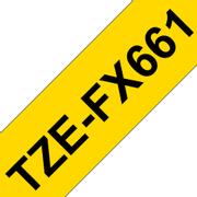BROTHER Labeltape Brother TZE-FX661 Zwart, Geel