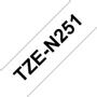 BROTHER TZEN251 24MM BLACK ON WHITE NON LAMINATE (TZEN251)